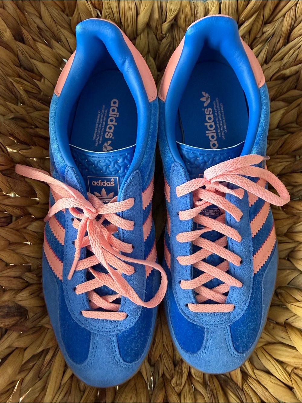 adidas Women’s Blue and Pink Suede Runner Sneaker